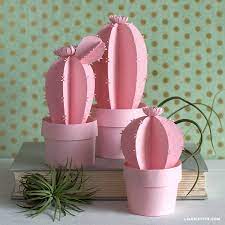 Does this 3d paper cactus craft prickle your fancy! 3d Potted Paper Cactus Lia Griffith