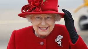 Queen Elizabeth II in red
