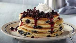 Double Blueberry Pancakes Image Food Vegan Pancake Recipes Ihop Blueberry Pancakes