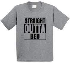 Straight Outta Bed Compton Style Hip Hop Pjs Children Kids T Shirt