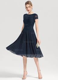 Us 120 00 A Line Scoop Neck Knee Length Chiffon Cocktail Dress With Sequins Pleated Jj S House Abiti Da Cocktail Vestiti Pattinaggio Artistico Abiti Cena Prenuziale