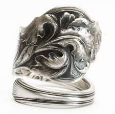 Iris Ring Sterling Silver Spoon Ring Iris Flower Ring Etsy Iris Jewelry Silver Flower Ring Sterling Silver Spoon Ring