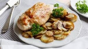 Hahnchenbrustfilet Mit Topinambur Auf Einen Teller Rezepte Topinambur Lebensmittel Essen