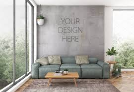 Interior Mockup Blank Wall Scene Lounge Interiors Interior Vertical Frames