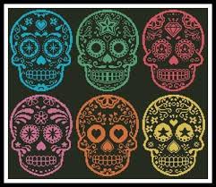 Check out my other cross stitch boards too!. Mexican Sugar Skulls Cross Stitch Pattern