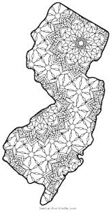 New Jersey Map Outline Printable State Shape Stencil Pattern Free Printable Coloring Pages Printable Patterns Pattern