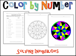 Ge works on more examples with students that include all operations. Solving Inequalities Color By Number Teaching Resources