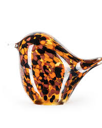 Pair of vintage murano venetian parakeet bird glass statues figurines, status: Birdi Maxi Havanna Glass Bird Figurines Flowerfeldt Flowerfeldt