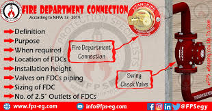 Fire Department Connection According To Nfpa 13 Fire