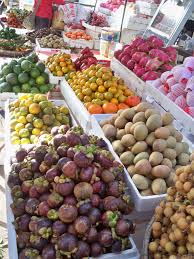 Tropical Fruit At Roadside Tent In Cambodia Fruits Vegetal Miam
