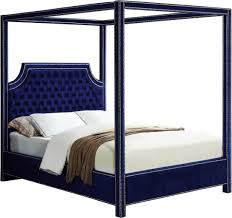Mengersi canopy bed frame post queen size stainless steel bed canopy frame poles four corner bed bracket fit for metal bed wood bed bedroom decor brand: Meridian Rowannavyk Rowan Series King Size Canopy Bed 1stopbedrooms