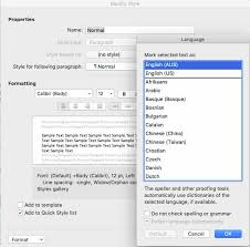 Ms Word How To Change The Language For A Table Style Microsoft Community
