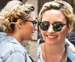 Read down for more information.so i thought i'd do my first hairstyle tutorial, i hope i explain and show everything well enough! Get The Look Demi Lovato S Milkmaid Braids Hairstyle Shesaid