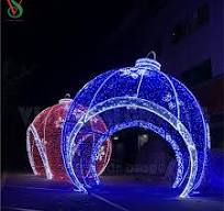 Large Outdoor Christmas Decoration 3D Motif DMX RGB Ball Lights