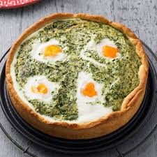 Spinat Ricotta Kuchen Mit Spiegelei Rezept Ricotta Rezepte Herzhaft