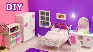 How do you make barbie stuff? Diy Miniature Dollhouse Bedroom Miniatyura Komnata Spalnya S Mebelyu Dlya Kukly Svoimi Rukami Barbie Furniture Dollhouse Bedroom Doll House