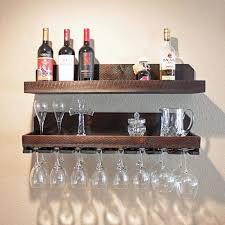 They often come in modular designs that are ideal for storage or decor. Rustic Wood Wine Glass Holder Shelf Wine Glass Rack Estanteria Para Copas De Vino Bastidores De Vino De Madera Estante De Copas De Vino