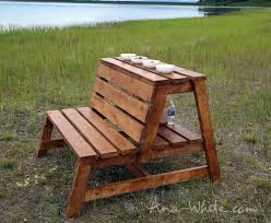 Firepit Benches With Table And Storage Diy Bench Outdoor Fire Pit Bench Ana White