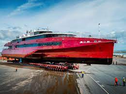 The first spmt researcher and manufacturer in china spmt from chinaheavylift have long time testing and marketing experience, the production system has matured and achieve mass production. Scheuerle Spmt Transports First Hs Trimaran To Launching Platform Video Heavy Lift News