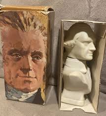 Vintage Avon White THOMAS JEFFERSON Bust Wild Country After Shave *NEW