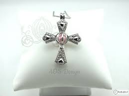 Christian Cross Pearl Cage Charm Pendant Necklace Religious Jewelry for  Christmas Gifts for Her and Him