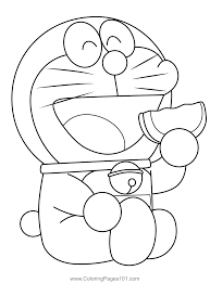Doraemon Eating Dora Cake Doraemon Coloring Page for Kids - Free Doraemon  Printable Coloring Pages Online for Kids - ColoringPages101.com | Coloring  Pages for Kids