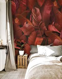 Botany Tropical Burnt Orange Wallpaper By Lemon Tropicalwallpaper Wallmural Tropial Art Deco Interior Bedroom Bedroom Wallpaper Orange Art Deco Interior