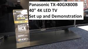 Panasonic Tx 40gx800b Led Tv Set Up And Demonstration Youtube