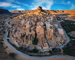 قرية الهجرين قرية امرؤ القيس وادي دوعن حضرموت Natural Landmarks Aerial Photo