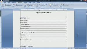 How To Make A Table Of Contents In Microsoft Word 2007 Ehow Microsoft Word 2007 Word 2007 Words