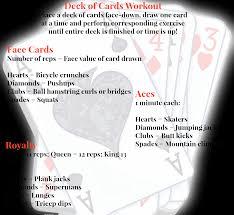 Doing a deck of cards crossfit wod couldn't be easier. Deck Of Cards Workout Potter Wine S Wine Work Outs
