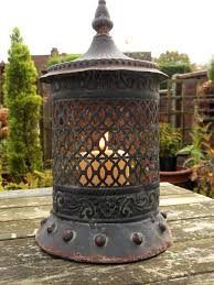 Antique Vintage Style Moroccan Large Garden Lantern Candle Holder Indoor Outdoor Large Garden Lanterns Lantern Candle Holders Candle Lanterns