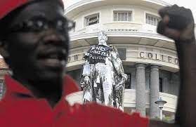 Maybe you would like to learn more about one of these? Times Live Student Jackie Shandu And The Defaced Statue Of King George V At The University Of Kwazulu Natal S Howard College Campus In Durban Students Threatened To Topple The Statue In Support