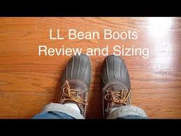 ll bean bean boots review and sizing youtube