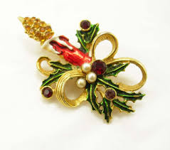 Vintage Christmas Candle Rhinestone Brooch And 50 Similar Items
