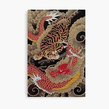 The color palette of this tattoo is marvelous as it comprises of some of the best colors like blue, green, sea green, orange, and many other colors. Japanese Tattoo Canvas Prints Redbubble