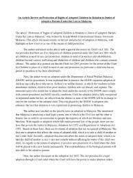 Children's online privacy protection act. An Article Review On Protection Of Rights Of Adopted Children In Relation To Duties Of Adoptive Parents Under The Law In Malaysia Docx Adoption Child Custody