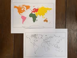 Water creatures by every star is different. Montessori Continents Map 3 Part Cards Free Printable Momtessori Life