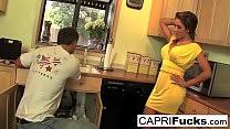 Once capri's top comes off though they skip the cuddling and go right into fucking. Capri Cavanni The Biker