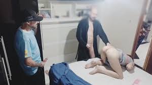 Prank with blindfolded wife and friend hiding inside the wardrobe without  knowing wife!