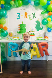 This 3 Rex Birthday Party Is A Roaring Good Time Project Nursery Boy Birthday Parties Birthday Party Decorations Dinosaur Birthday Party