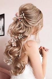 Adding a hair accessory doesn't have to mean walking down the aisle in a tiara. 33 Stylish Wedding Hairstyles With Hair Down Wedding Forward