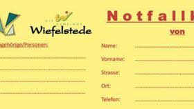 Hier gibt es die notfallkarte kostenlos. Notfallkarte Wiefelstede Lebensretter Furs Portemonnaie