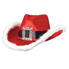 Amscan 5 In X 13 In Santa Cowboy Christmas Hat 398828 The Home Depot In 2021 Cowboy Christmas Diy Christmas Hats Cowboy Hats