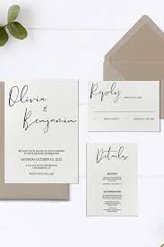 Minimalist Wedding Invitation Template Printable Minimalistic Etsy Etsy Wedding Invitations Minimalist Wedding Invitations Simple Wedding Invitations