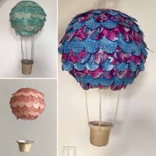 Palme basteln aus papier vorlage. Diy Heissluftballon Lampe Furs Kinderzimmer Basteln Gluckswolke