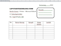 Dimas suyatno nota 1 komentar. Cara Membuat Nota Dengan Microsoft Word Mudah Liputanteknologi