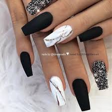 Red coffin nails, animal print nails, long stiletto nails, fake nails, black nails, press on nails, acrylic nails, glue on nails 20 Black And White Acrylic Nail Ideas Acrylic Nail Ideas Black Vivian C Hernandez Home