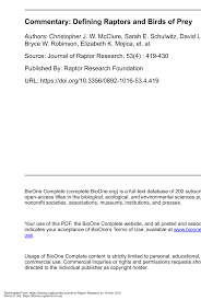Eu sunt demn de încredere, deoarece tot ceea ce mi se cere mie va fi făcut, dacă este pentru binele sufletului. Pdf Commentary Defining Raptors And Birds Of Prey