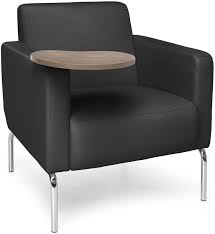 517 99 Lounge Chair With Black Vinyl Seat With Bronze Finish Tablet Office Side Chair Lounge Chair With Black V Side Chairs Chairs For Sale Chair